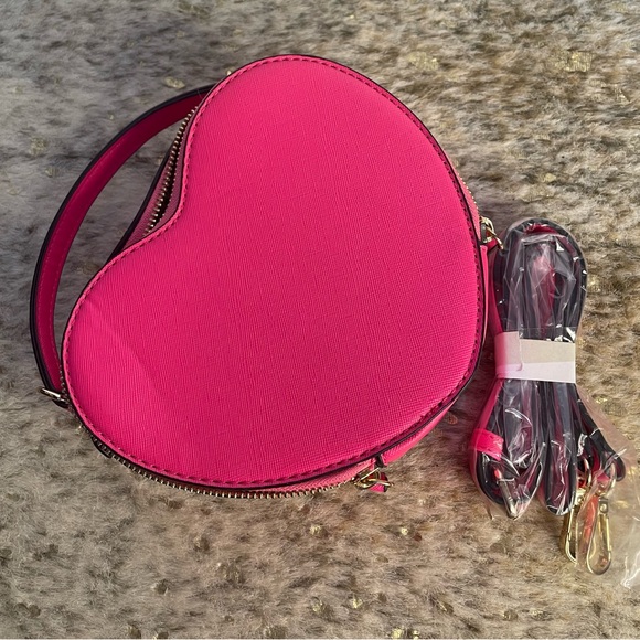 other Handbags - 5 for $25🔥Hot Pink Heart Crossbody Purse- New Without Tags